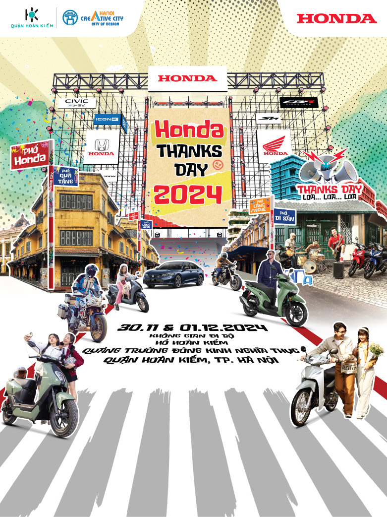 Honda Thanks Day 2024 – Giao lộ Thời đại Trải nghiệm Hành trình Honda trong dòng chảy văn hóa lịch sử Hà Nội