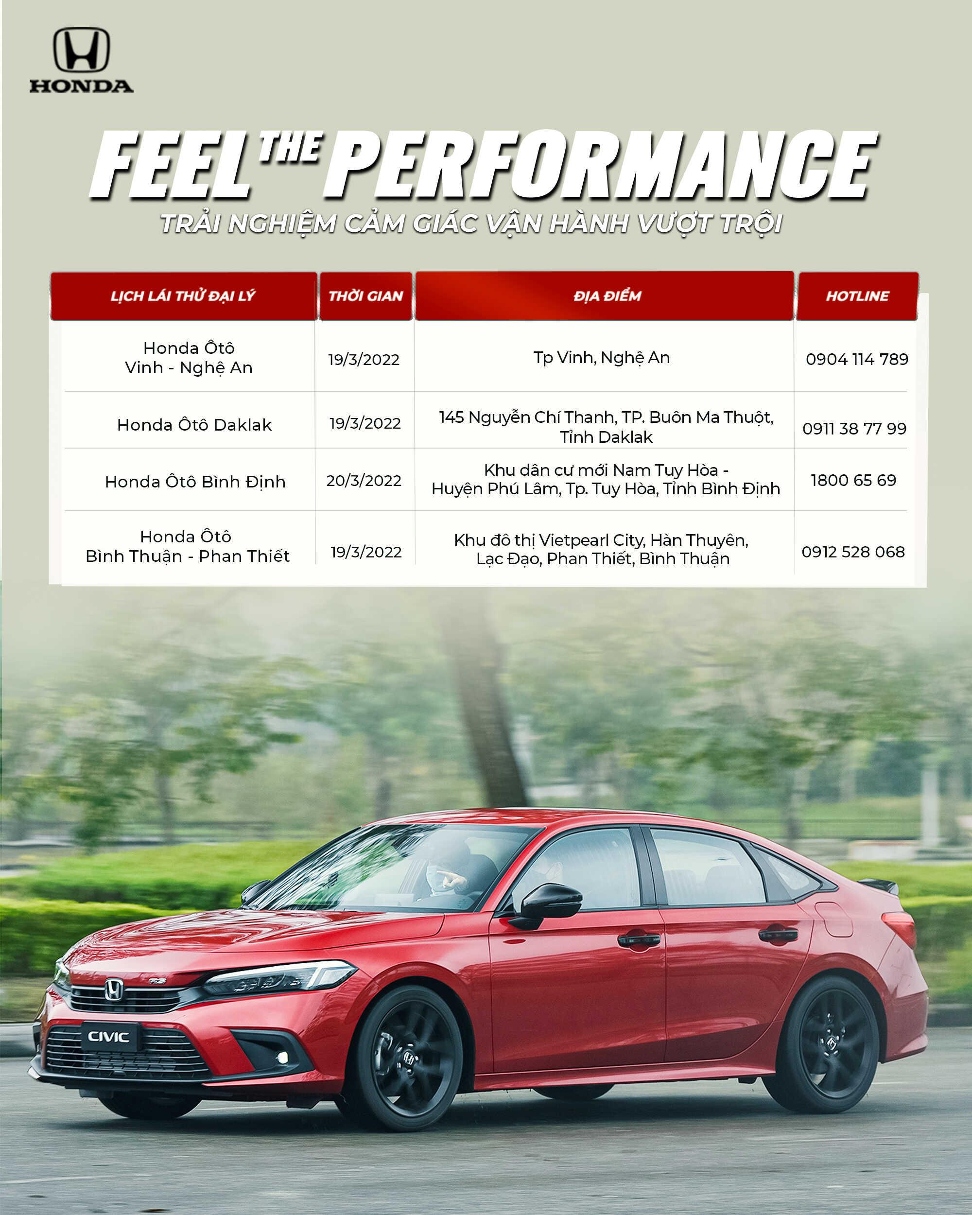 Feel The Performance Honda