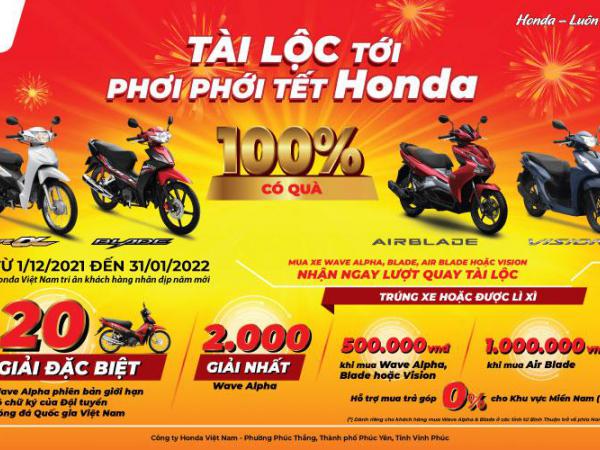 “Tài lộc tới, phơi phới Tết Honda” 