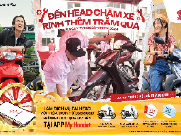 ĐẾN HEAD CHĂM XE, RINH THÊM TRĂM QUÀ