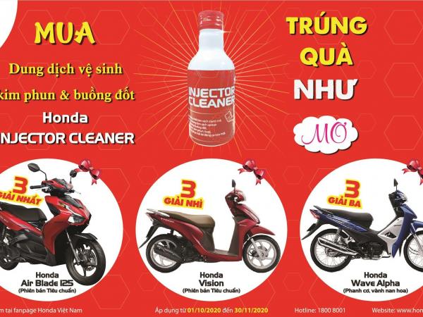 “Mua Honda Injector Cleaner, Trúng quà như mơ” đã đến!